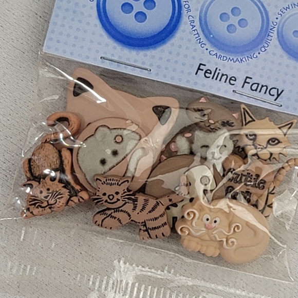 Lot Of Vintage Buttons - Cats Watermelons Baskets - Picture 9 of 14